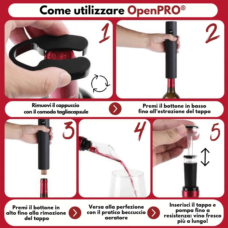 Cavatappi elettrico OpenPRO®